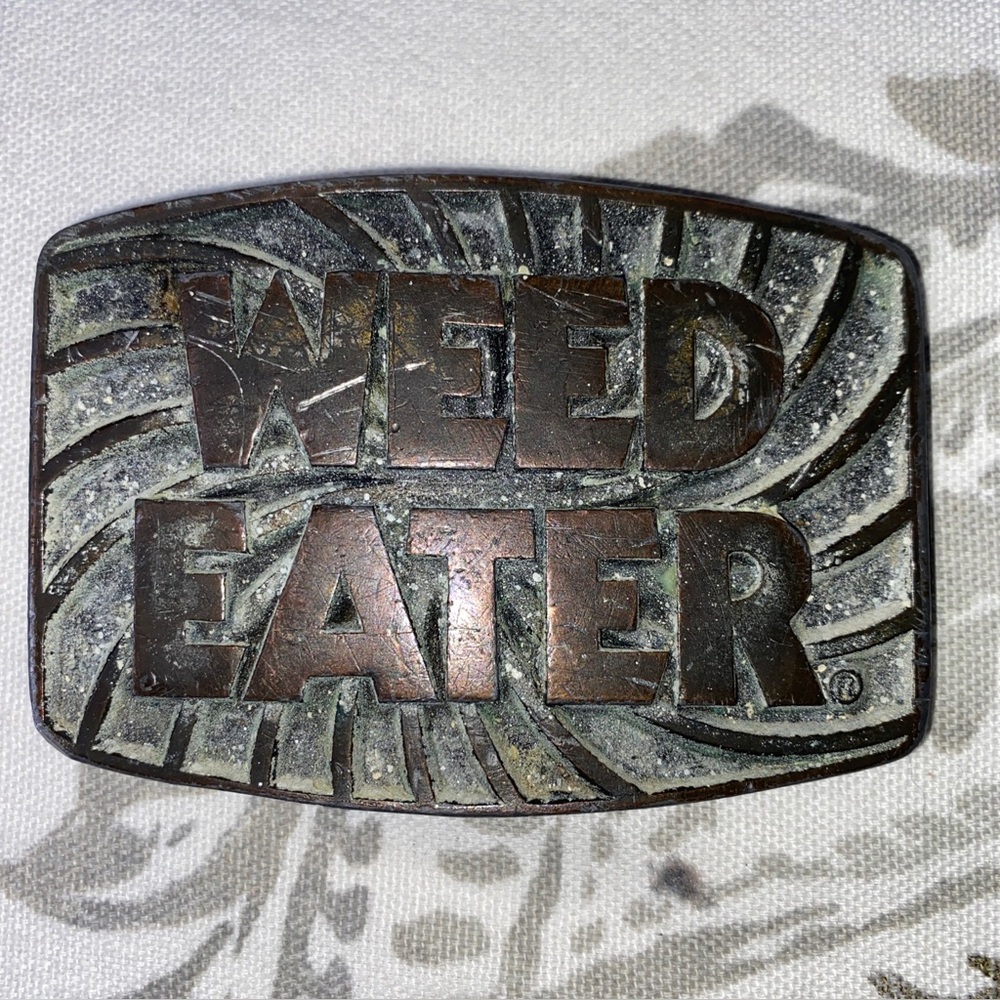 Vintage Weed Eater‎ Belt Buckle
Pewter W.E. Stineburg Studio